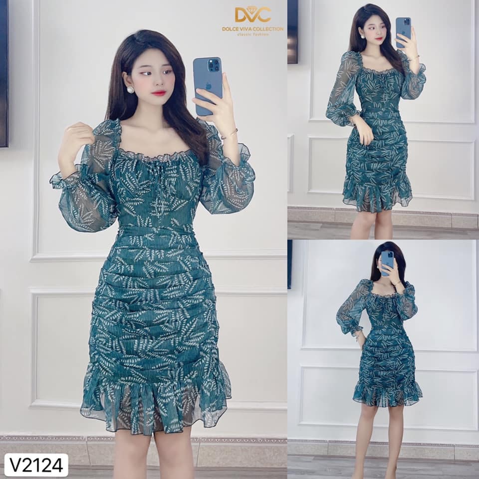 V3014 Váy đen váy 2 dây nhung đính nơ dáng A ngắn dự tiệc - (DVC&ACC) Dolce  viva colection - Tìm Voucher